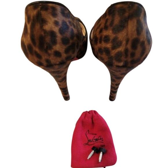 💎✨ORIGINAL✨💎Christian Louboutin Leopard print Heels 37.5 - Picture 6 of 6